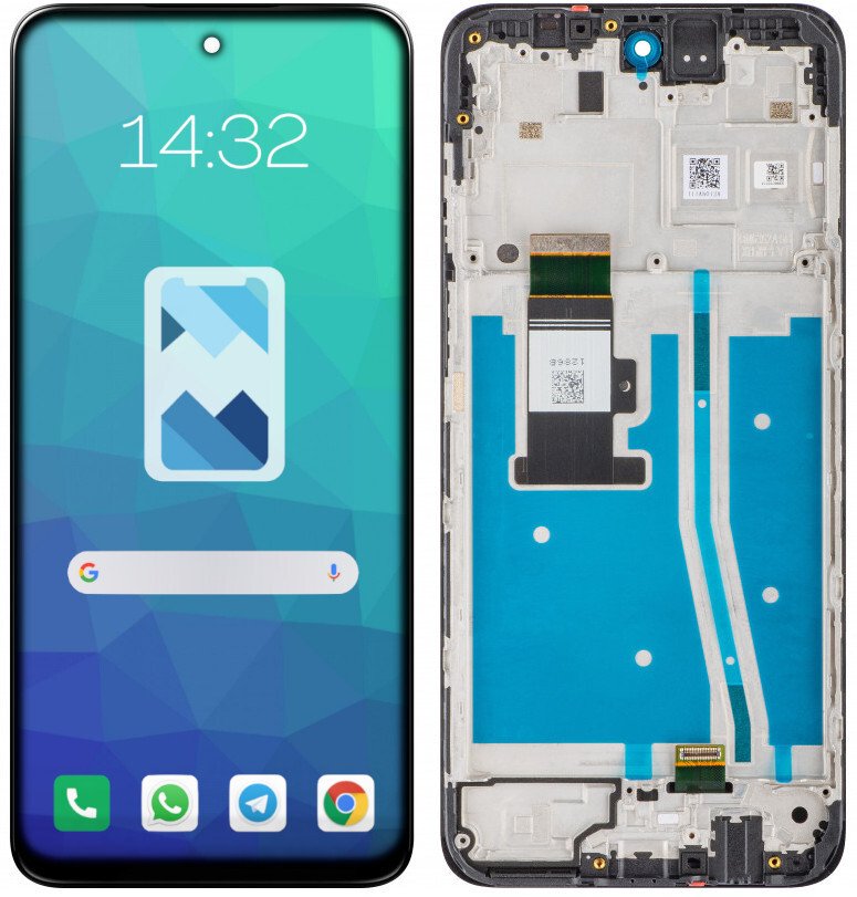 Wyświetlacz LCD Ekran Szybka do Motorola Moto G53 | XT2335 | RAMKA