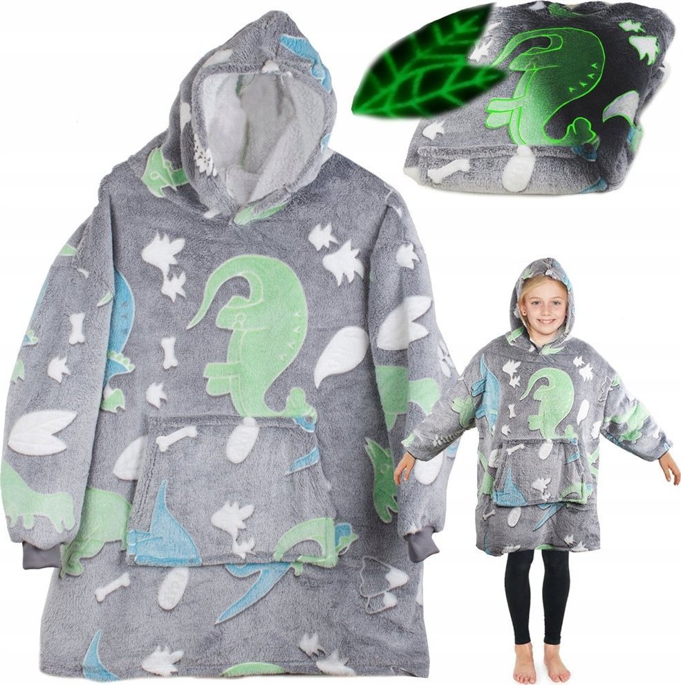 Verk CIEPŁA BLUZA KOC ŚWIECĄCA DLA DZIECKA JUNIOR 2w1