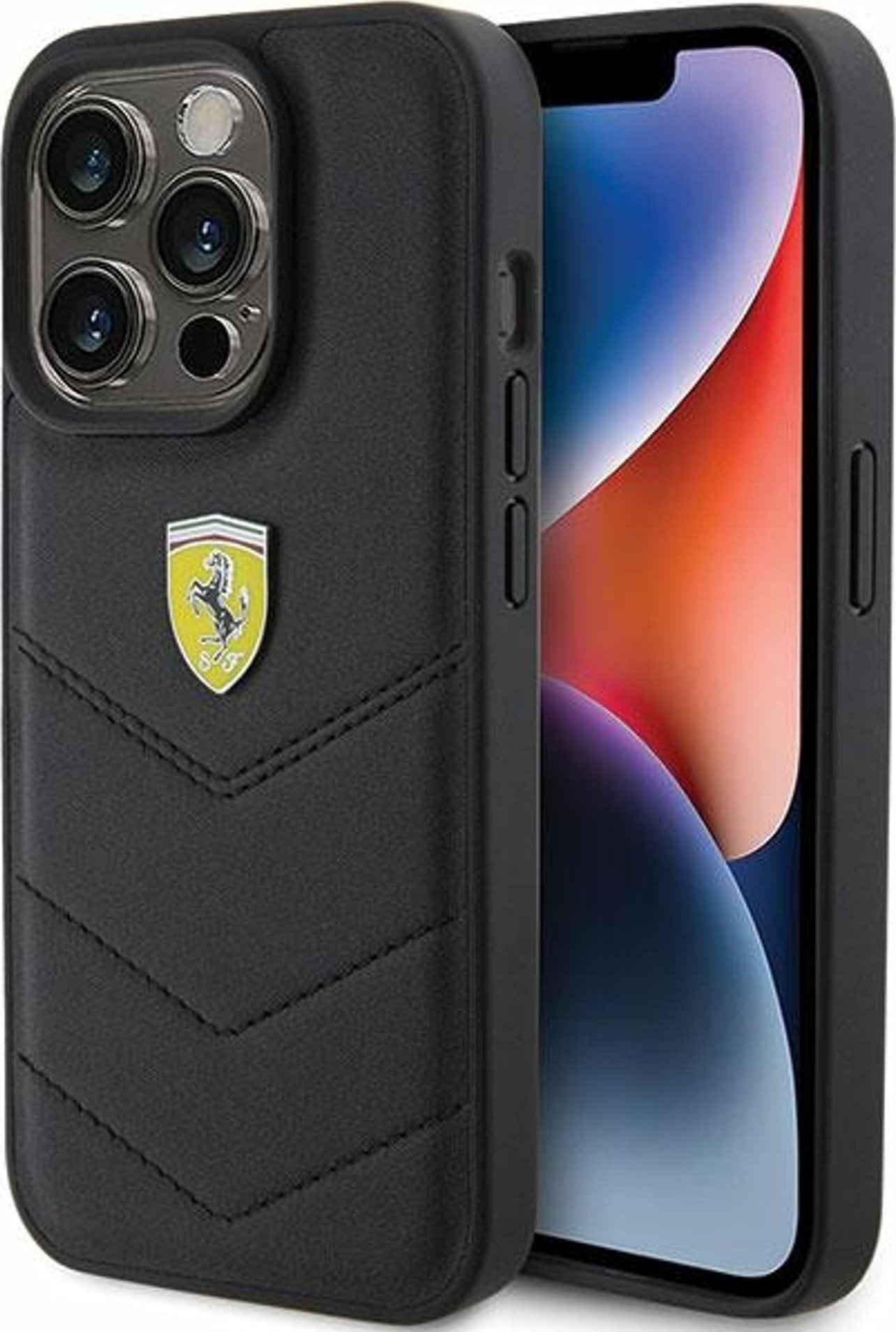 Ferrari FEHCP15LRDUK iPhone 15 Pro 6.1" czarny/black hardcase Quilted Metal Logo