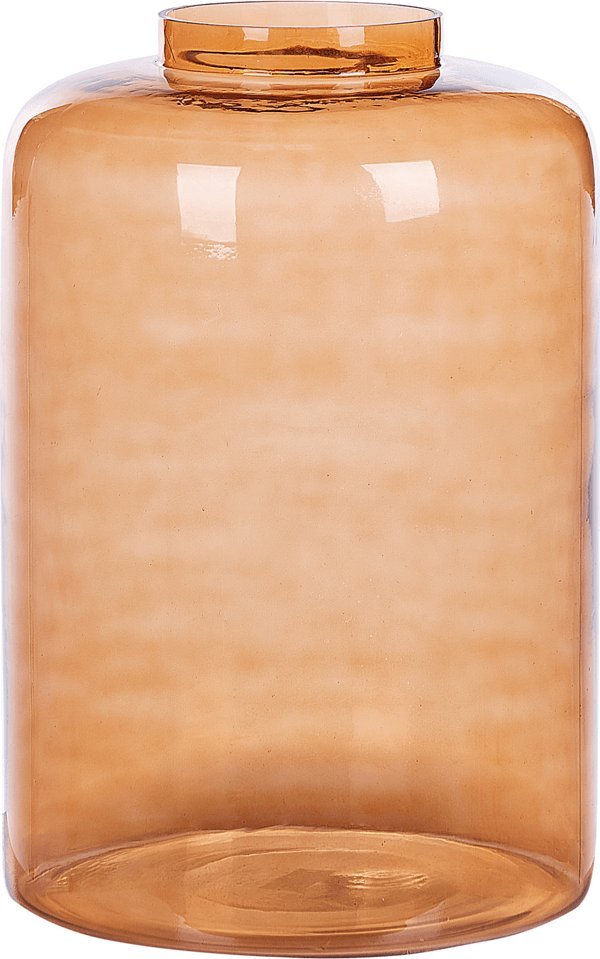 Beliani Wazon na kwiaty szklany 41 cm pomarańczowy MIRCHI