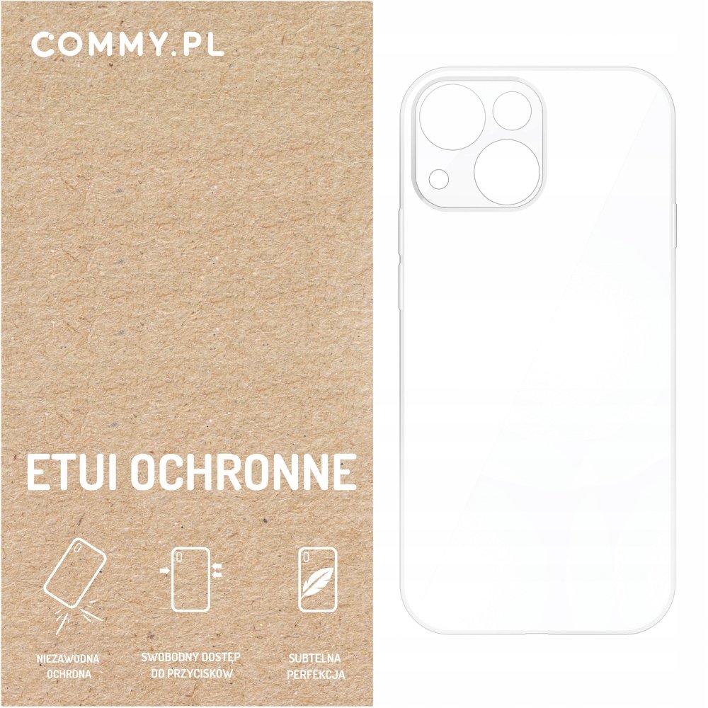 Przezroczyste etui COMMY Slim 2 mm - styl i ochrona dla iPhone 13 Mini