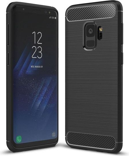 Hurtel Carbon Case elastyczne etui pokrowiec Samsung Galaxy S9 G960 czarny