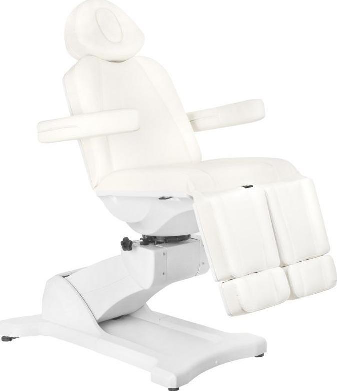FOTEL KOSMETYCZNY ELEKTR. AZZURRO 869AS PEDI OBROTOWY 5 SILN. BIAŁY
