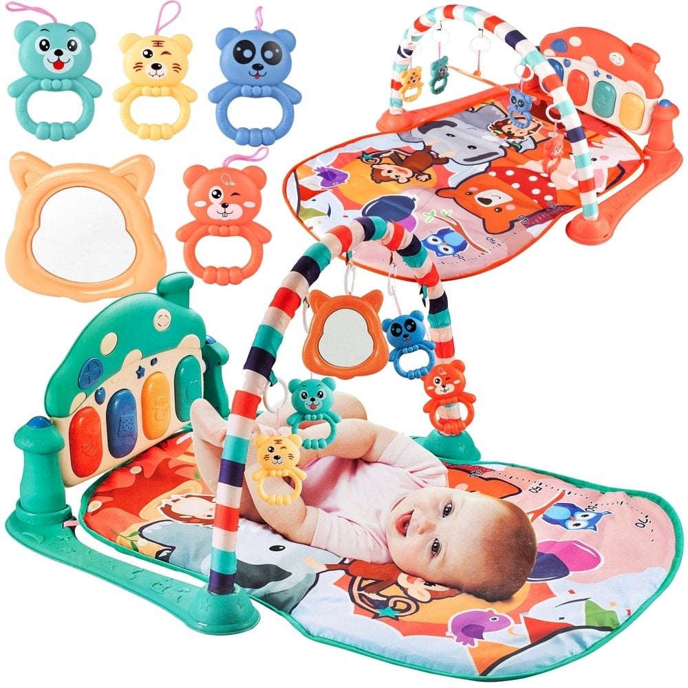 Mata edukacyjna Z Pianinkiem i Grzechotkami DOMEK