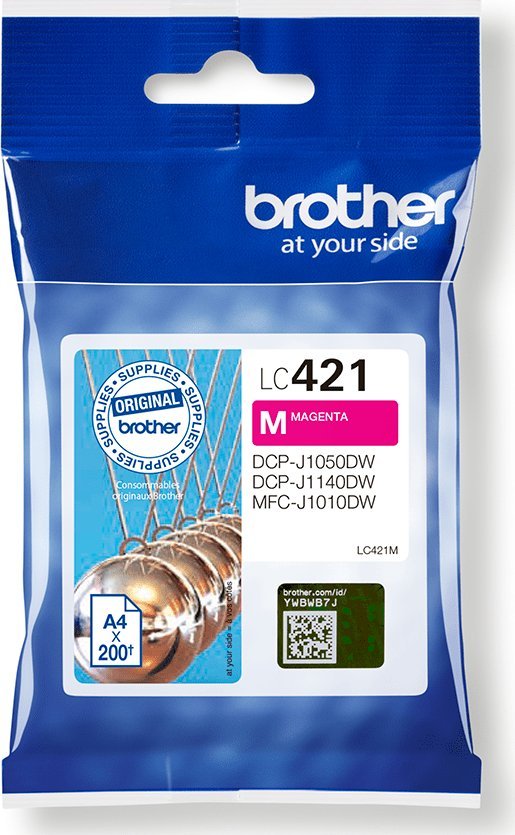 Tusz Brother Brother Ink Cart. LC-421M for DCP-J1050DW, -J1140DW, MFC-J1010DW magenta LC421M