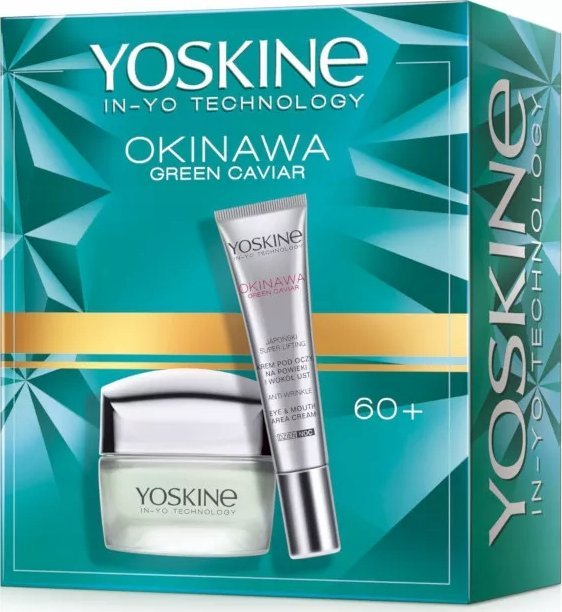 Alkotest YOSKINE_SET Okinawa Green Caviar krem wypełniający zmarszczki na dzień i noc 60+ 50ml + przeciwzmarszczkowy krem pod oczy 15ml