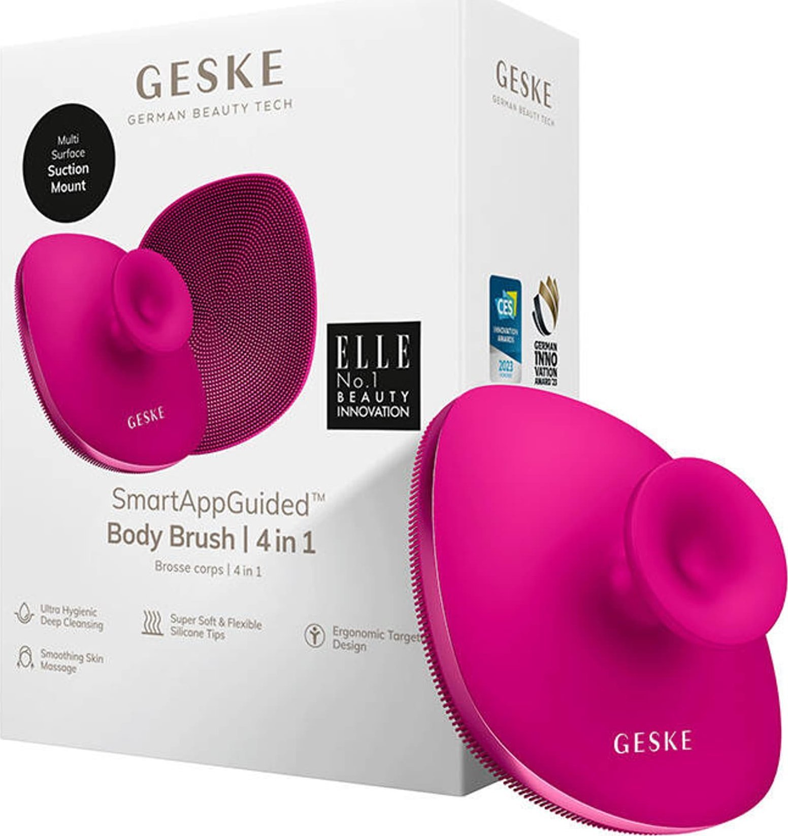 Geske Szczotka do ciała 4w1 Geske (magenta)