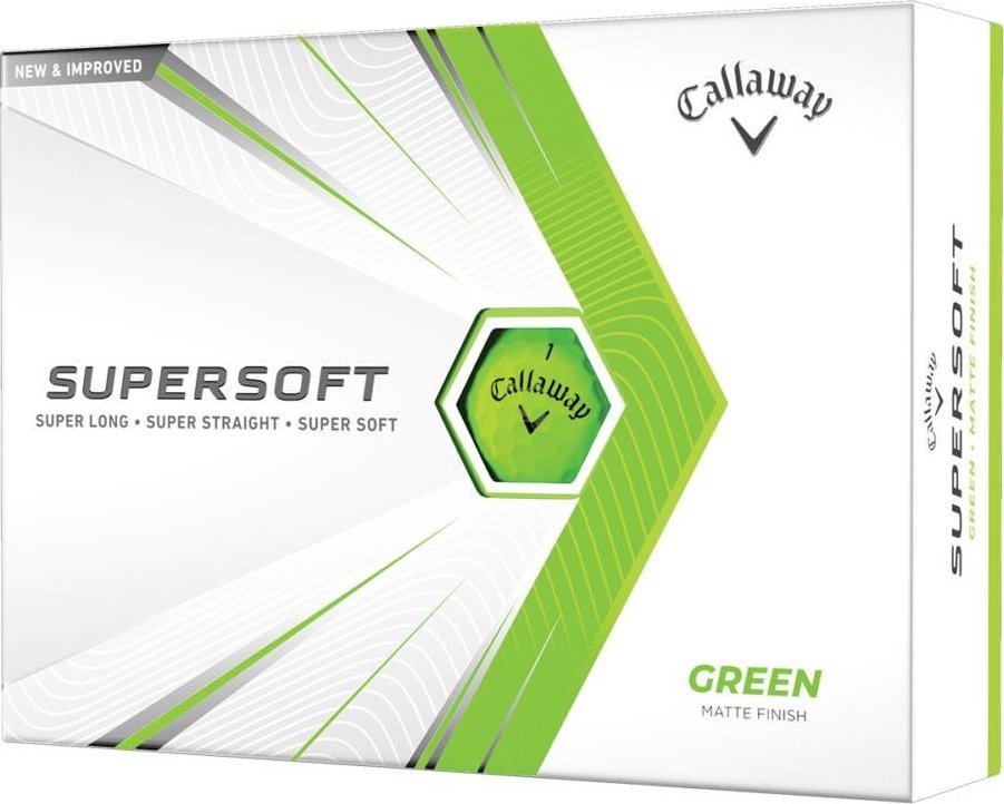 CALLAWAY Matowe piłki golfowe SUPERSOFT (zielone)