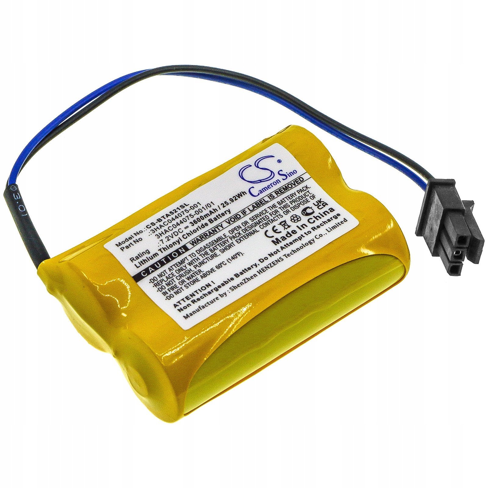 Bateria litowa 3HAC044075-001 7,2V 3600mAh PLC