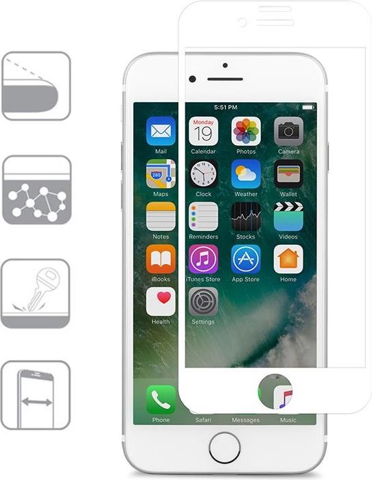 Moshi Moshi Ionglass - Szkło Ochronne Na Ekran Do Iphone 8 / 7 / 6s / 6 (white)