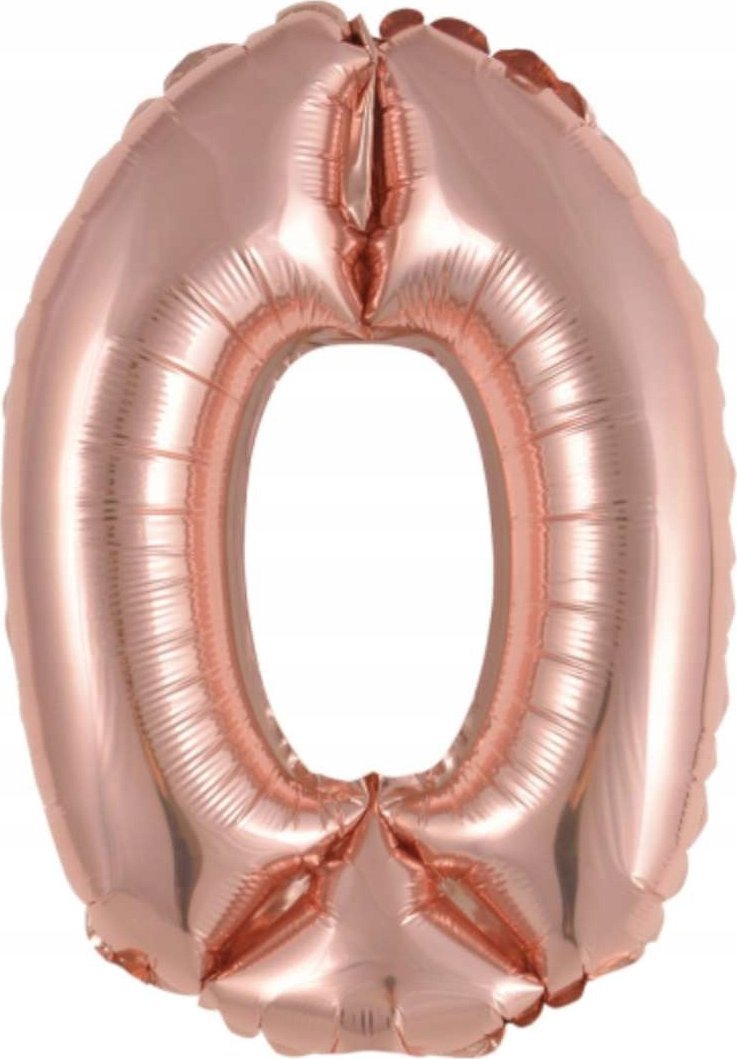 AMSCAN Balon foliowy mini cyfra 0 różowe złoto 30,5x40cm 9909698
