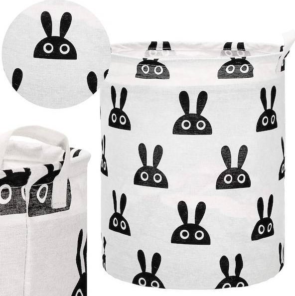 Springos Kosz do przechowywania zabawek i ubrań pojemnik z uszami królik UNIWERSALNY