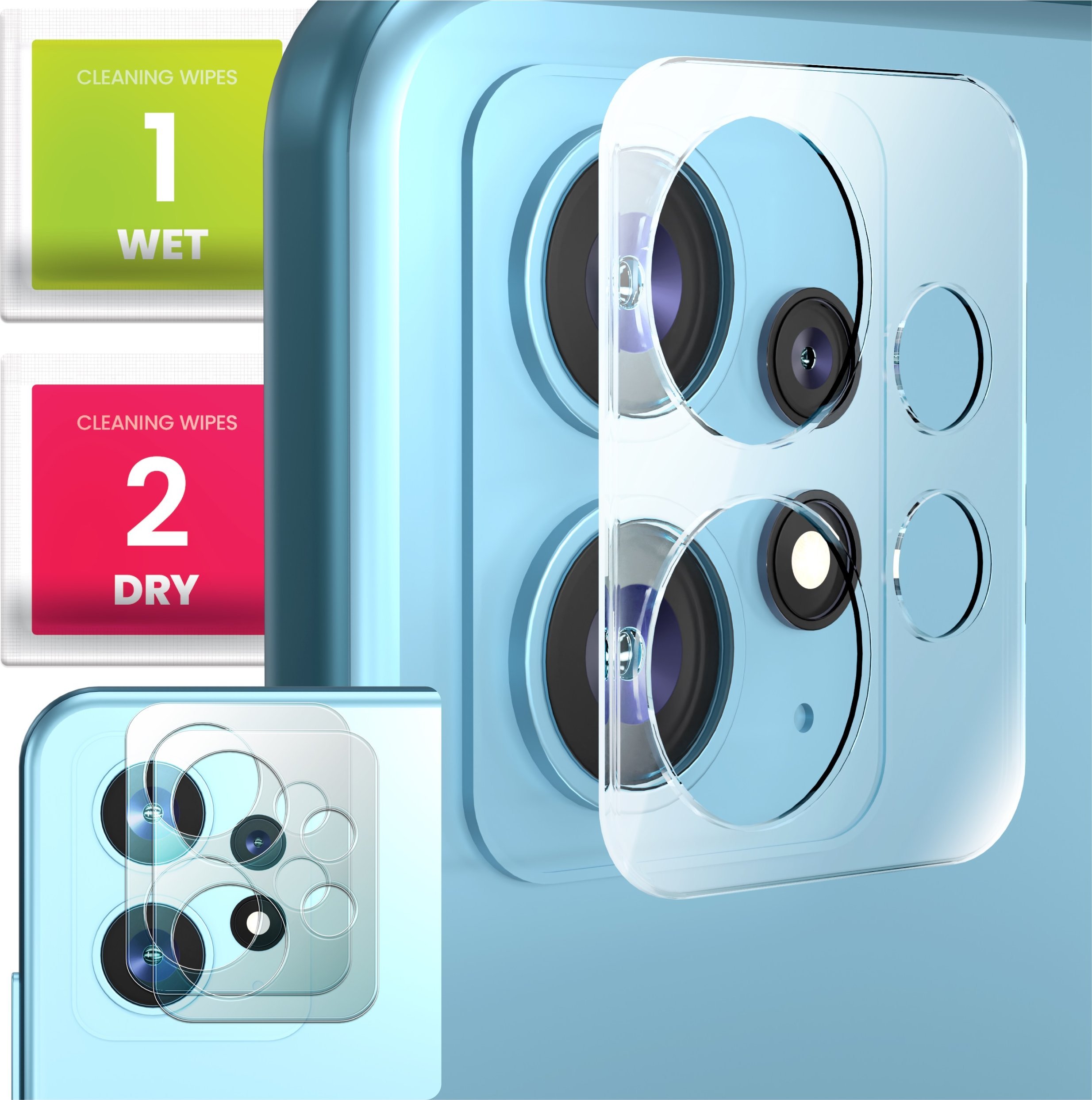 2-PAK Szkło Na Aparat Do Xiaomi Redmi Note 12 4G (Hartowane, Ochronne, 9H)