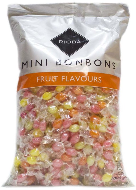 Rioba Cukierki owocowe Mini Hard Candies Fruit Flavour 1kg -
