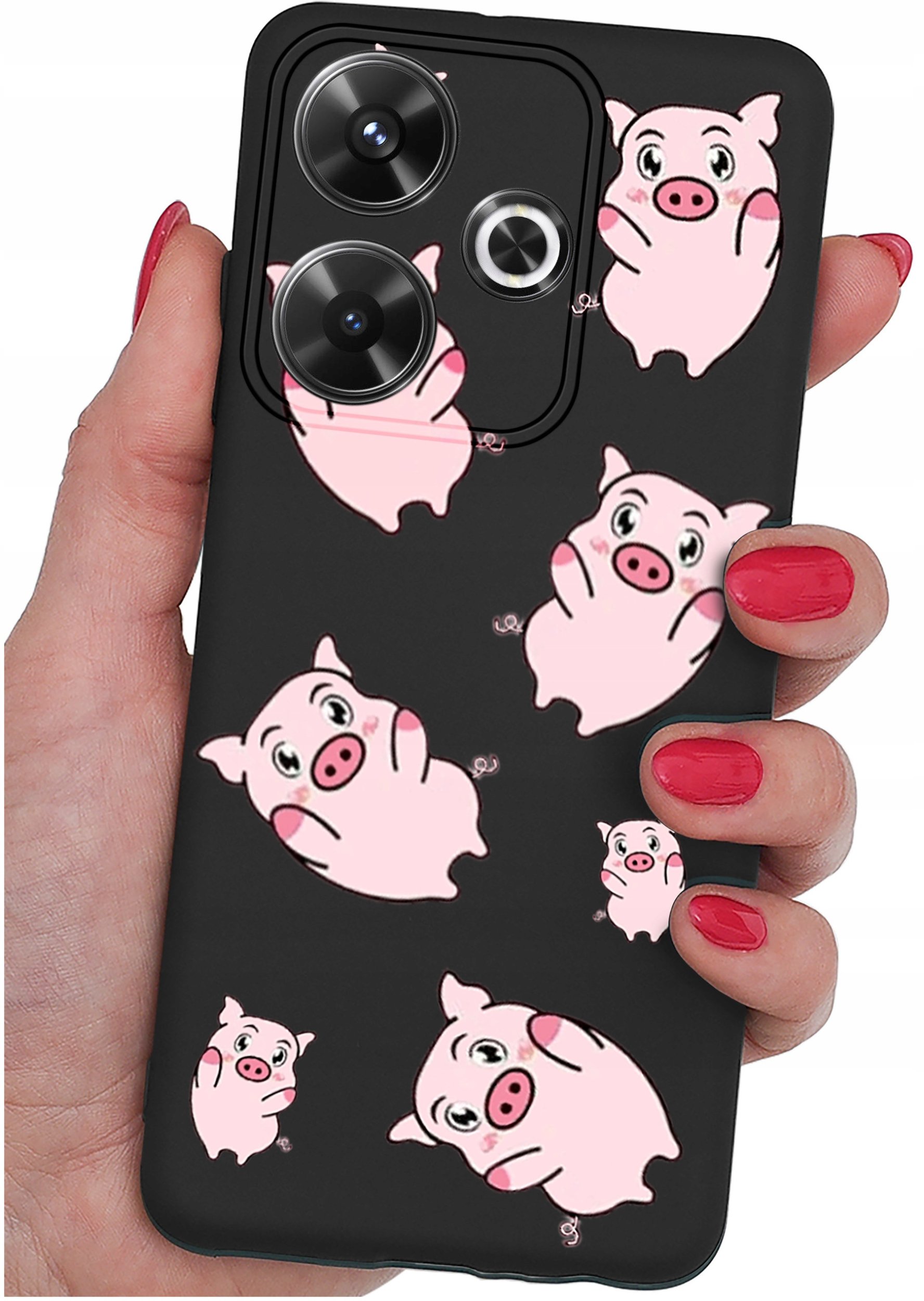 Etui do Xiaomi Redmi 13 4G WZORY |SILIKONOWE MATT CASE + SZKŁO 9H