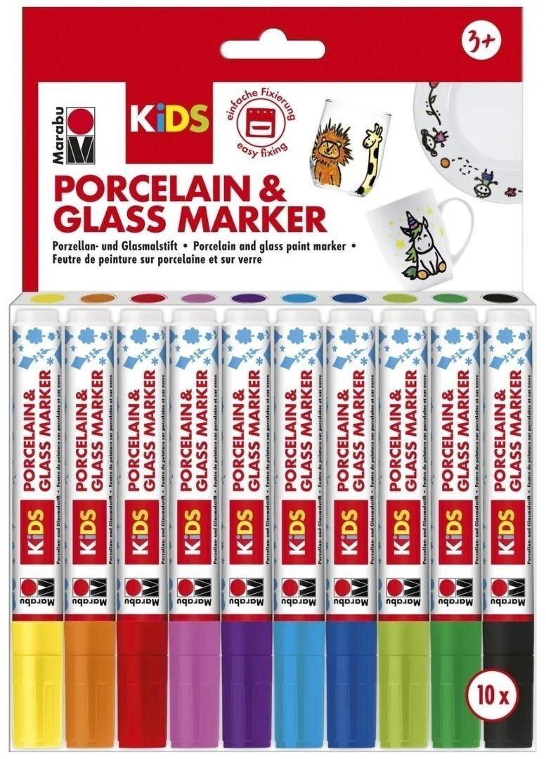 Pisaki do porcelany i szkła Kids 10 kolorów