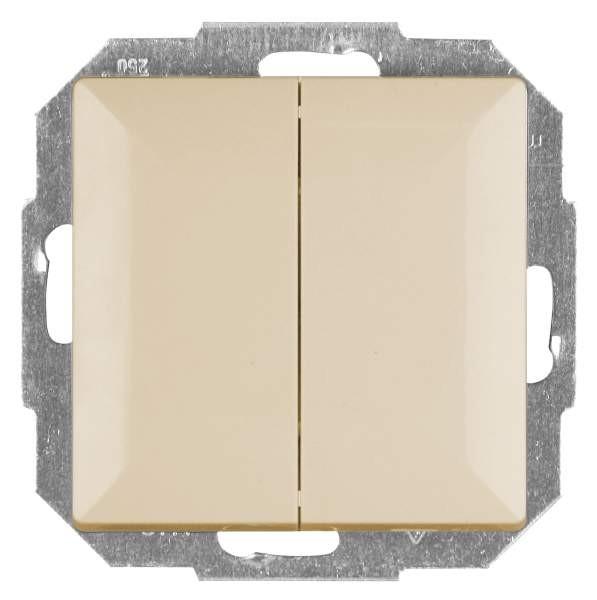 Abex Łącznik świecznikowy podwójny opal/perła beżowy