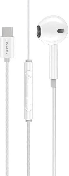 Promate MonoPod Dynamic Mono In-Ear Wired Earphones USB-C / 1.2m
