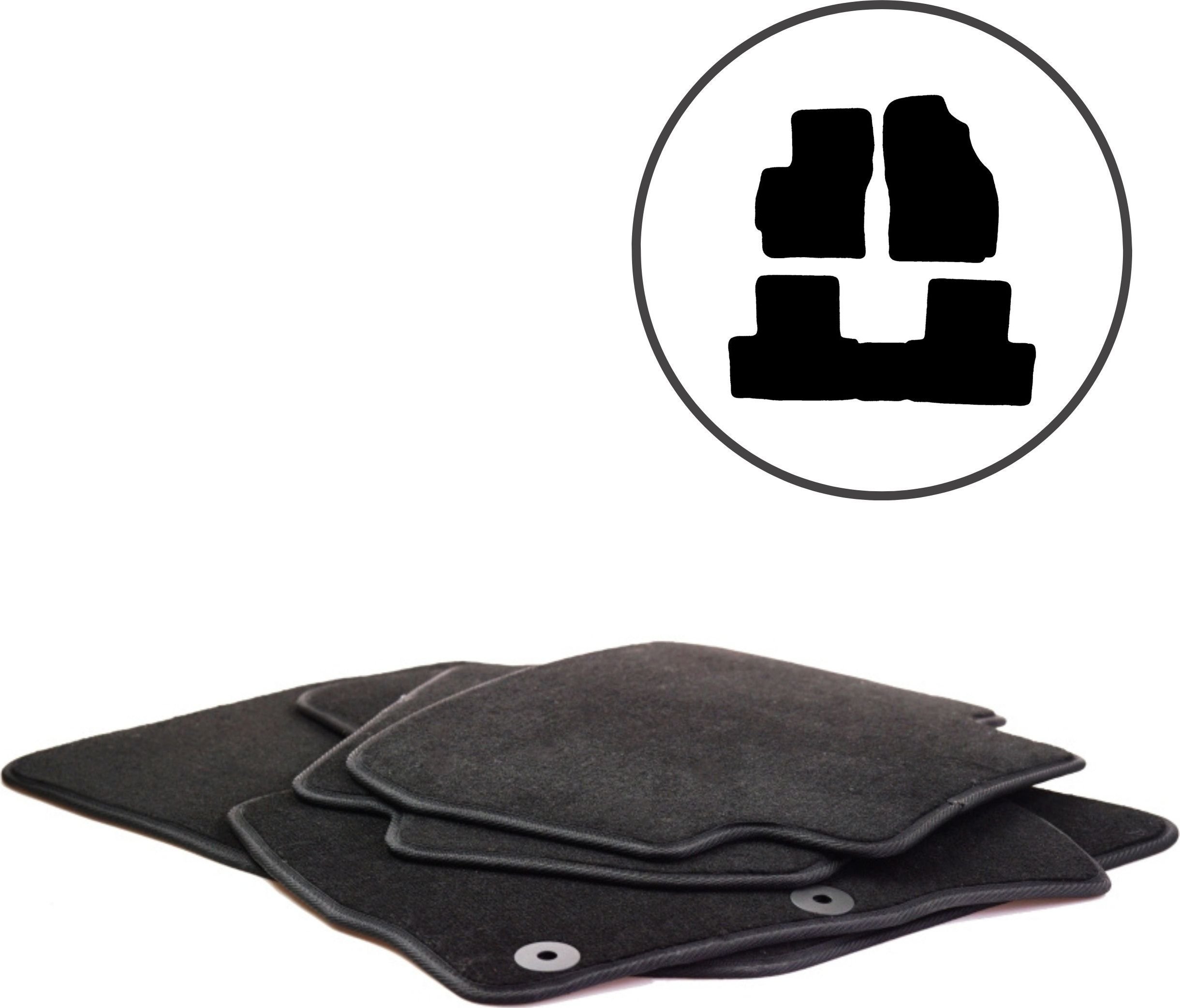 Dikel Dywaniki samochodowe welurowe 4szt. Mazda 5 I