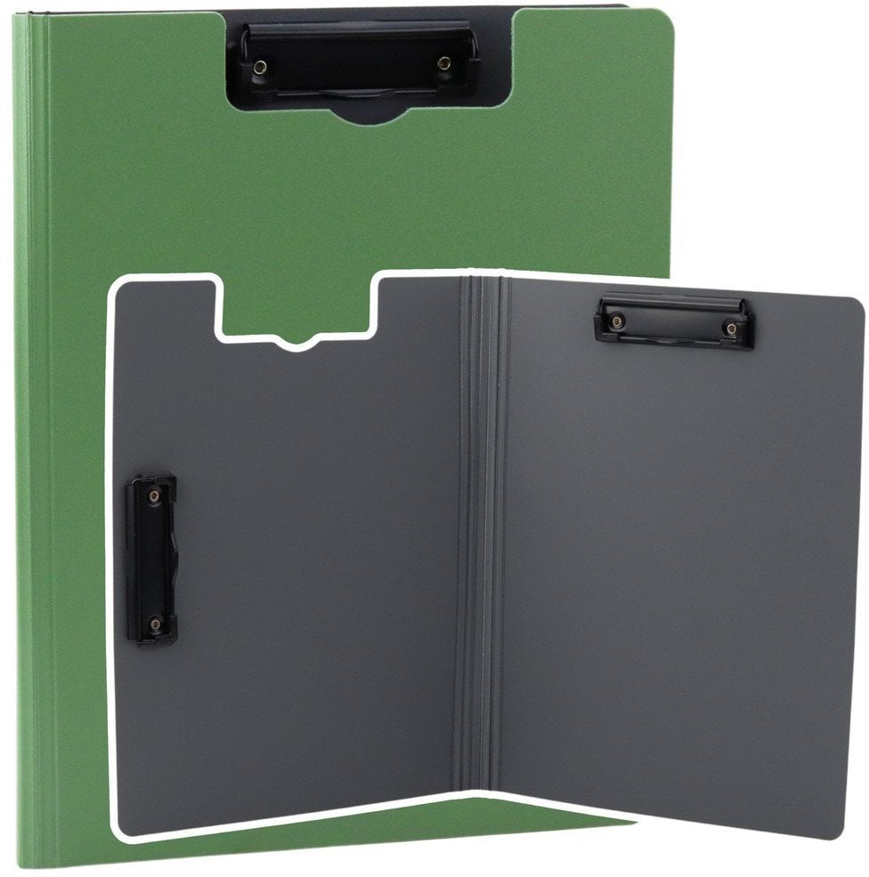 Podkładka Deska Z Okładką Dwa Klipy A4 Plastikowa Zielona