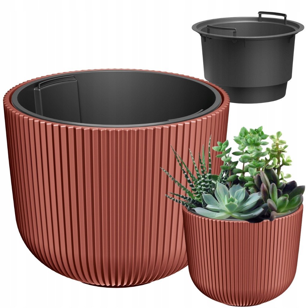 DONICZKA DO KWIATÓW MILLY ŚR 24CM MIEDZIANY