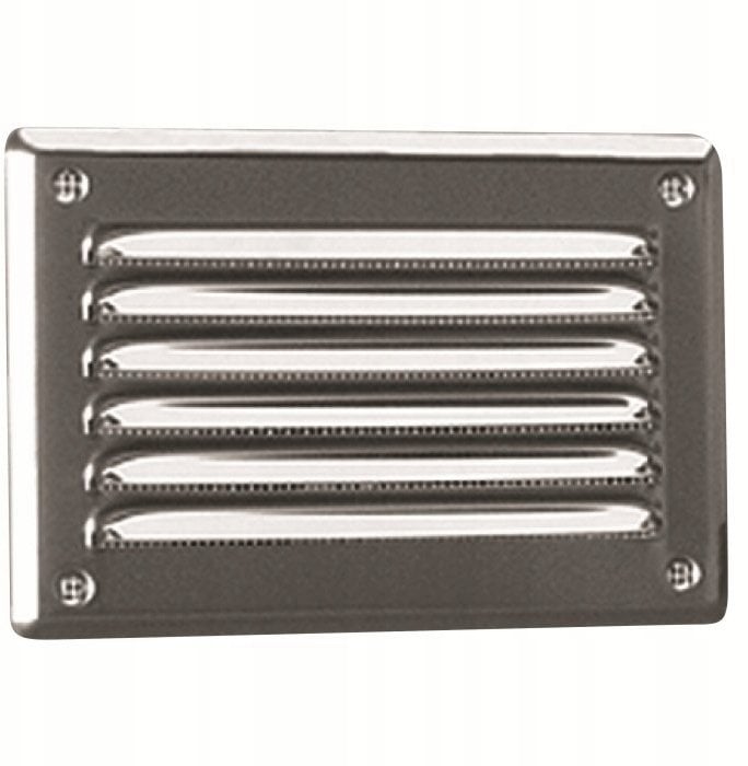 Osłona wentylacyjna z siatką 100x165mm metalowa chrom WX907CHR