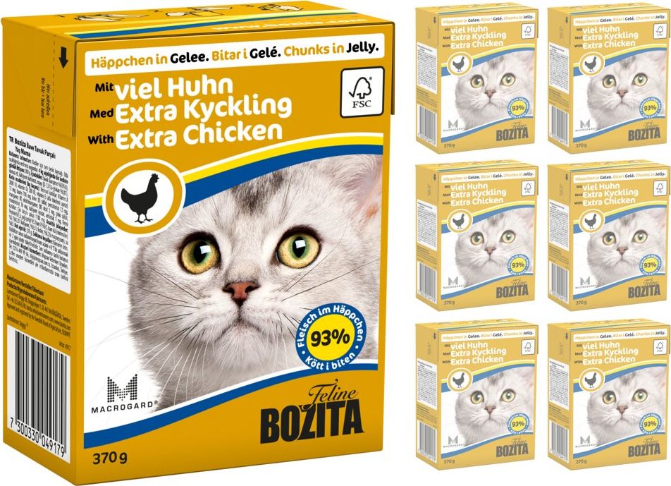 Bozita BOZITA Cat Siekany Kurczak W Galaretce 6 x 370g