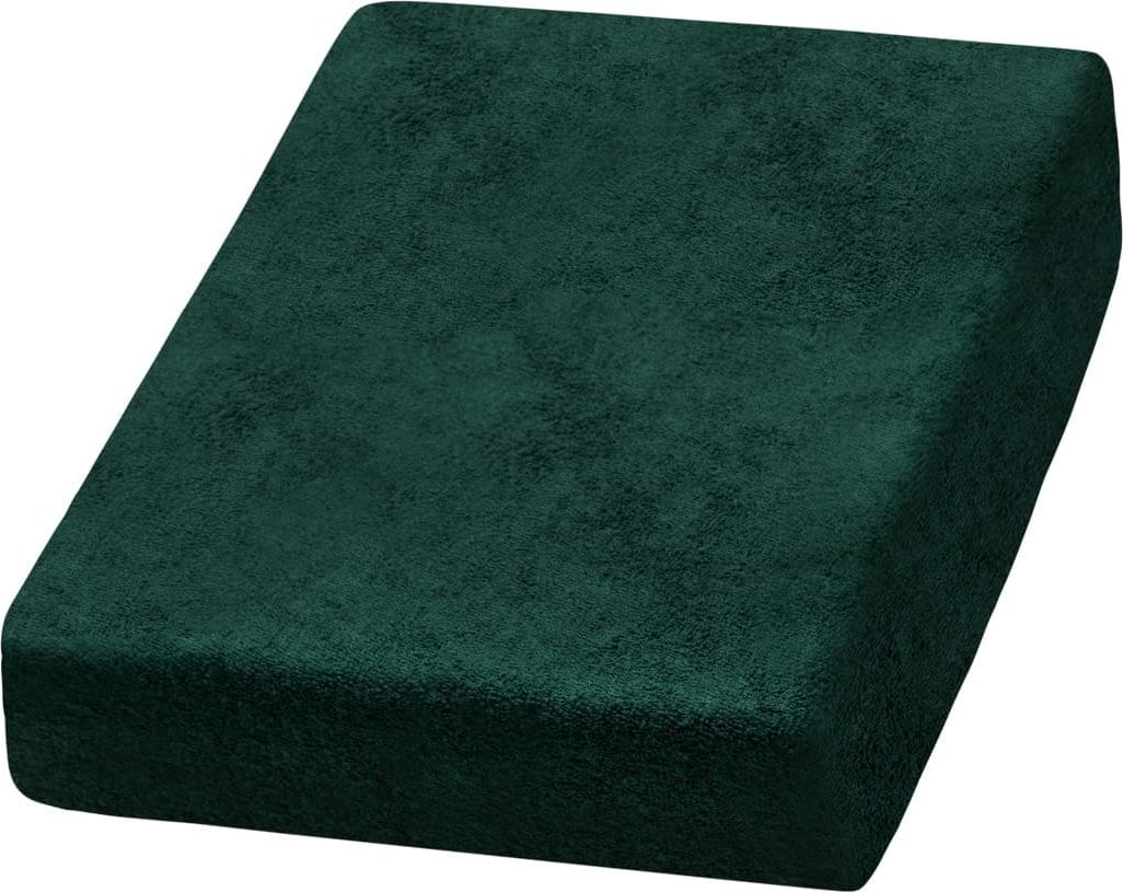 Activeshop Prześcieradło frotte butelkowa zieleń