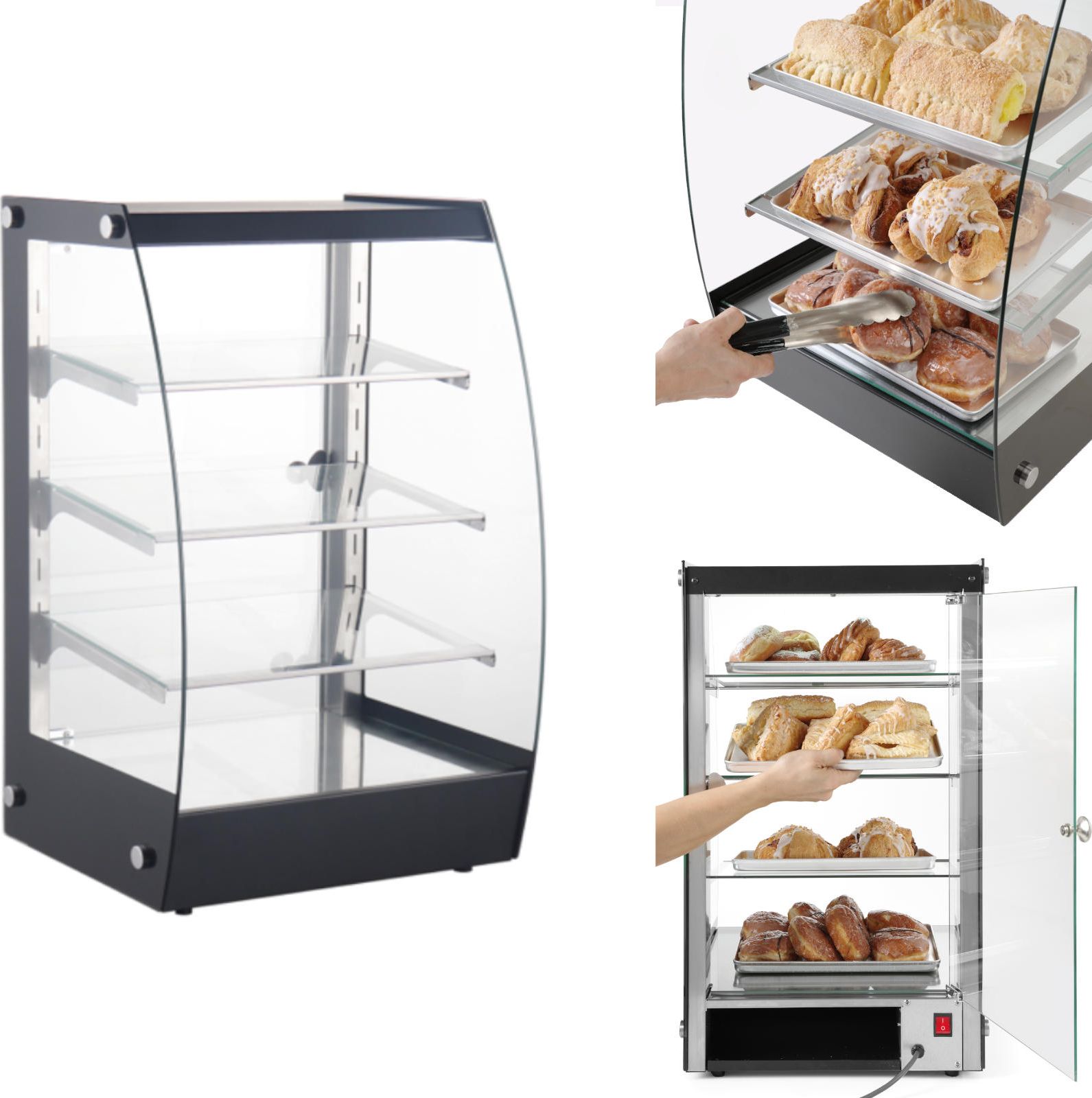 Hendi Witryna neutralna samoobsługowa do prezentacji i wydawania potraw LED szer. 415mm Witryna neutralna samoobsługowa do prezentacji i wydawania pot