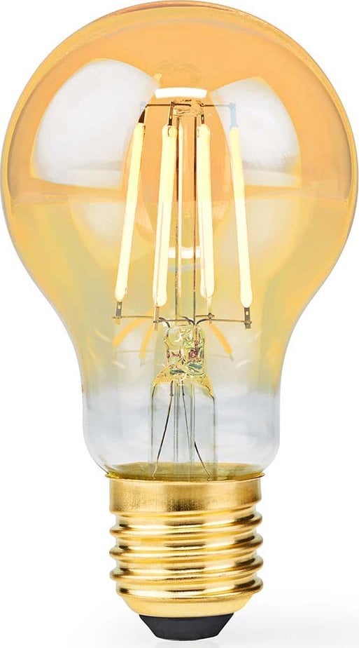 Nedis Nedis LBDE27A60GD lampa LED Bardzo ciepłe światło, Ciepłe białe 2100 K 4,9 W E27 F