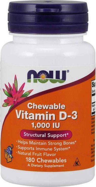 NOW Foods Now Foods Vitamin D-3 1000 IU 180 caps Chews