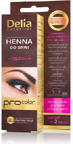 Delia Henna do brwi żelowa 3.0 ciemno brązowa