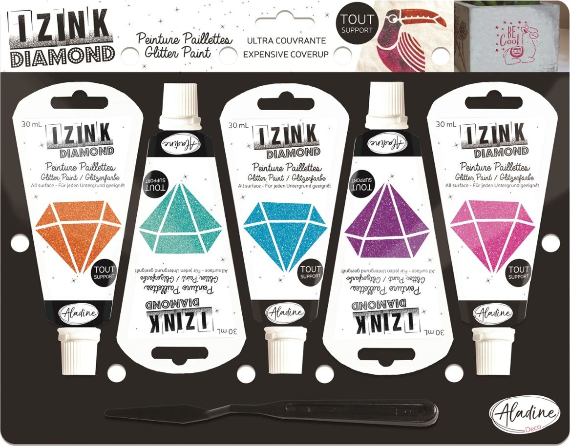 Aladine Zestaw Farb brokatowych Gwiazdy 5x30 ml