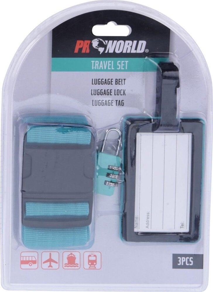 ProWorld ZESTAW PODRÓŻNY 3 ELEMENTY PROWORLD ZIELONY