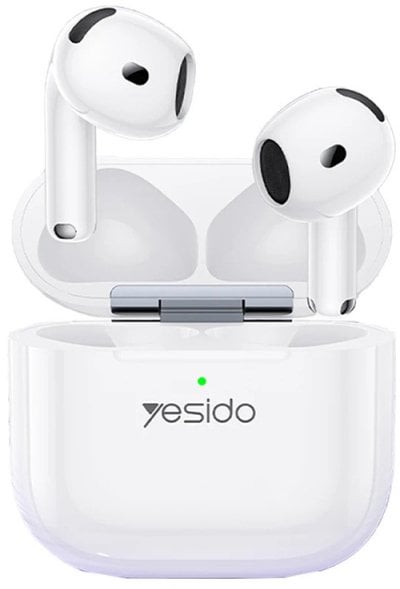 Słuchawki Yesido Słuchawki TWS32 (ANC) BT 5.4 300mAh, WHITE / BIAŁY
