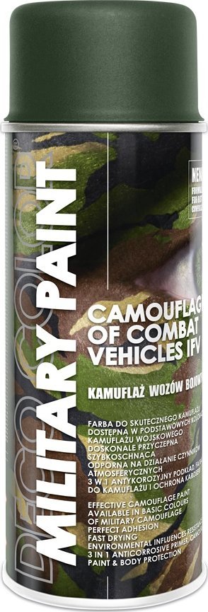 DECO COLOR Farba do kamuflażu w sprayu RAL6031 forest green