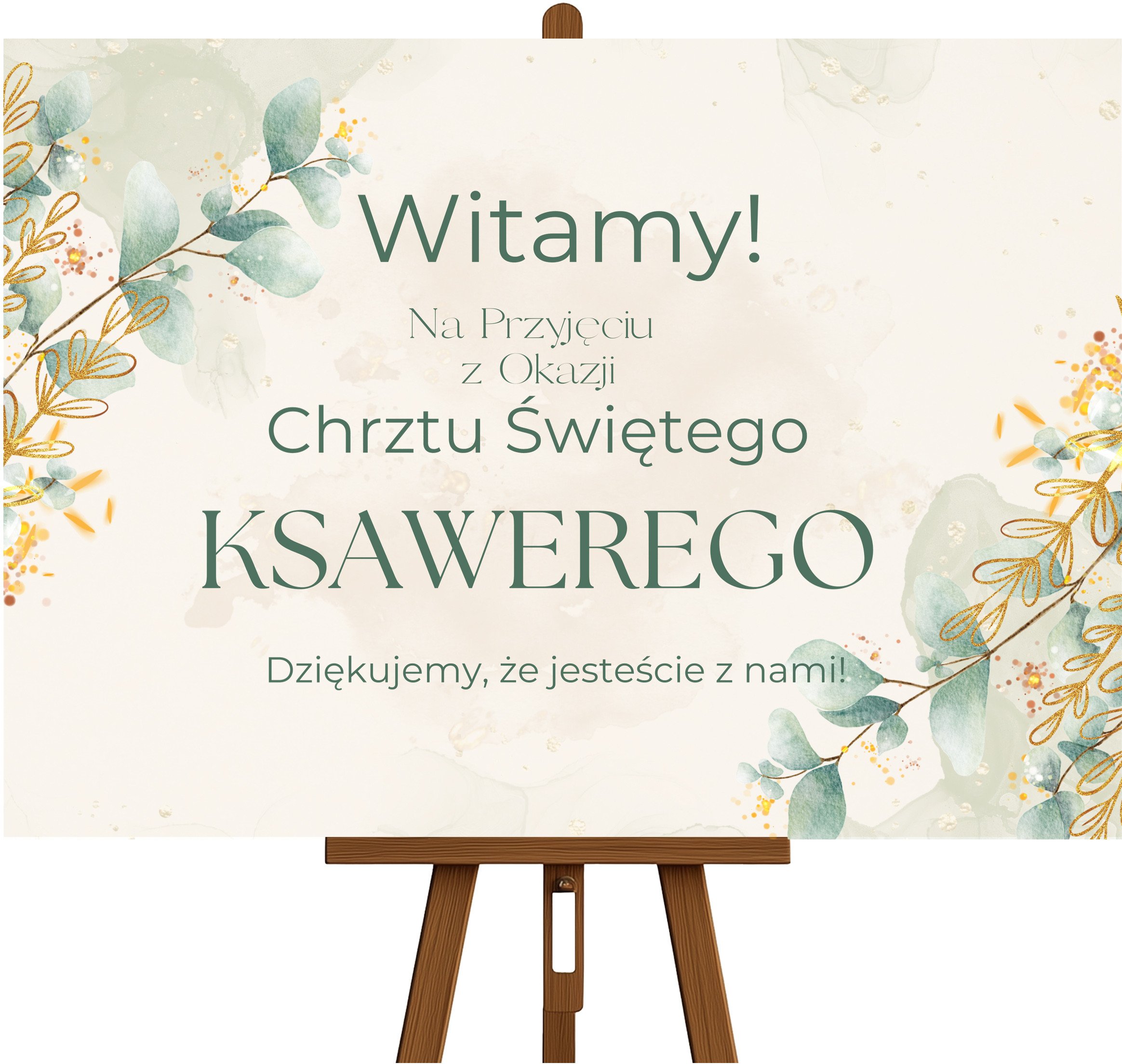 Tablica Powitalna na Chrzest Święty