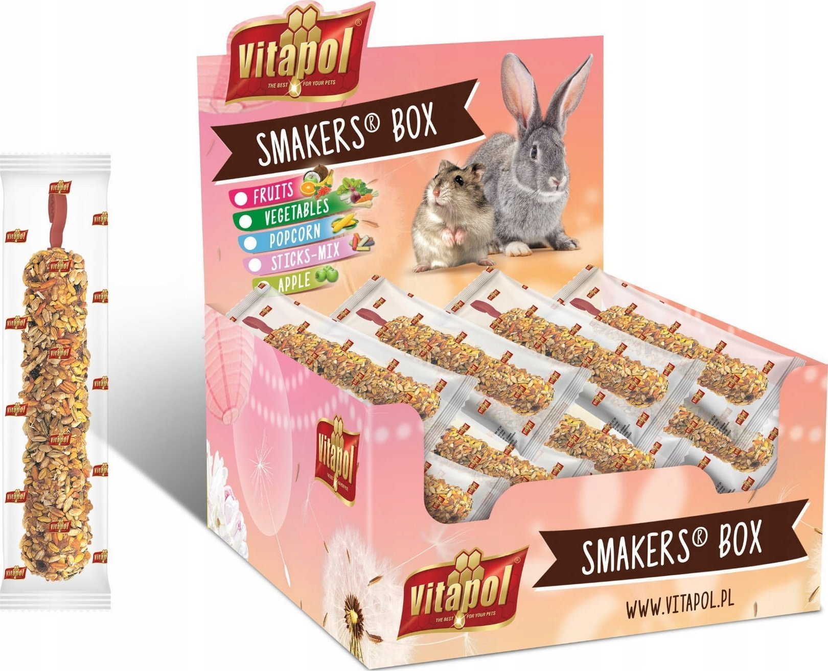 Vitapol Smakers Box owocowy dla gryzoni i królika 12 szt.