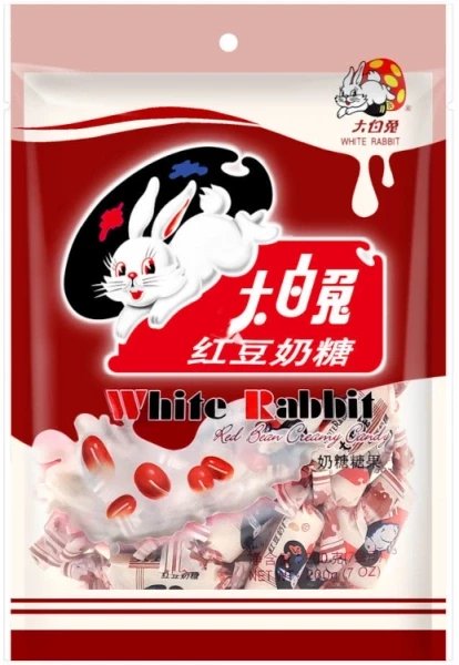 Cukierki mleczne o smaku czerwonej fasoli Red Bean 200g - White Rabbit