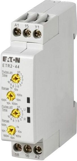 Eaton Przekaźnik czasowy 1P 3A 0,05sek-100h 24-240V AC/DC migotanie 2 czasy ETR2-44 (262730)