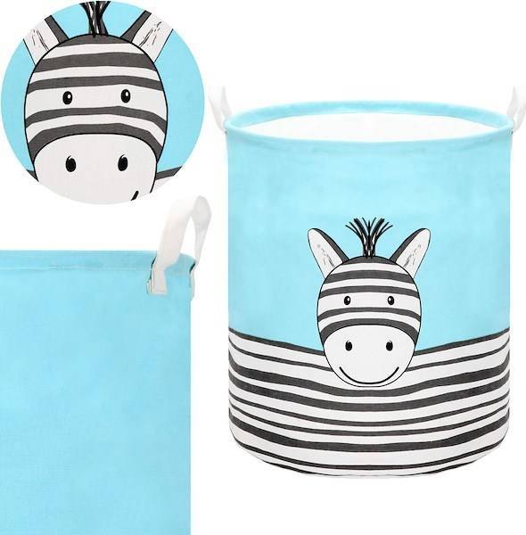 Springos Kosz do przechowywania zabawek i ubrań pojemnik z uszami zebra UNIWERSALNY