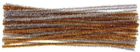 Druciki kreatywne metaliz. złote i srebrne 30cm