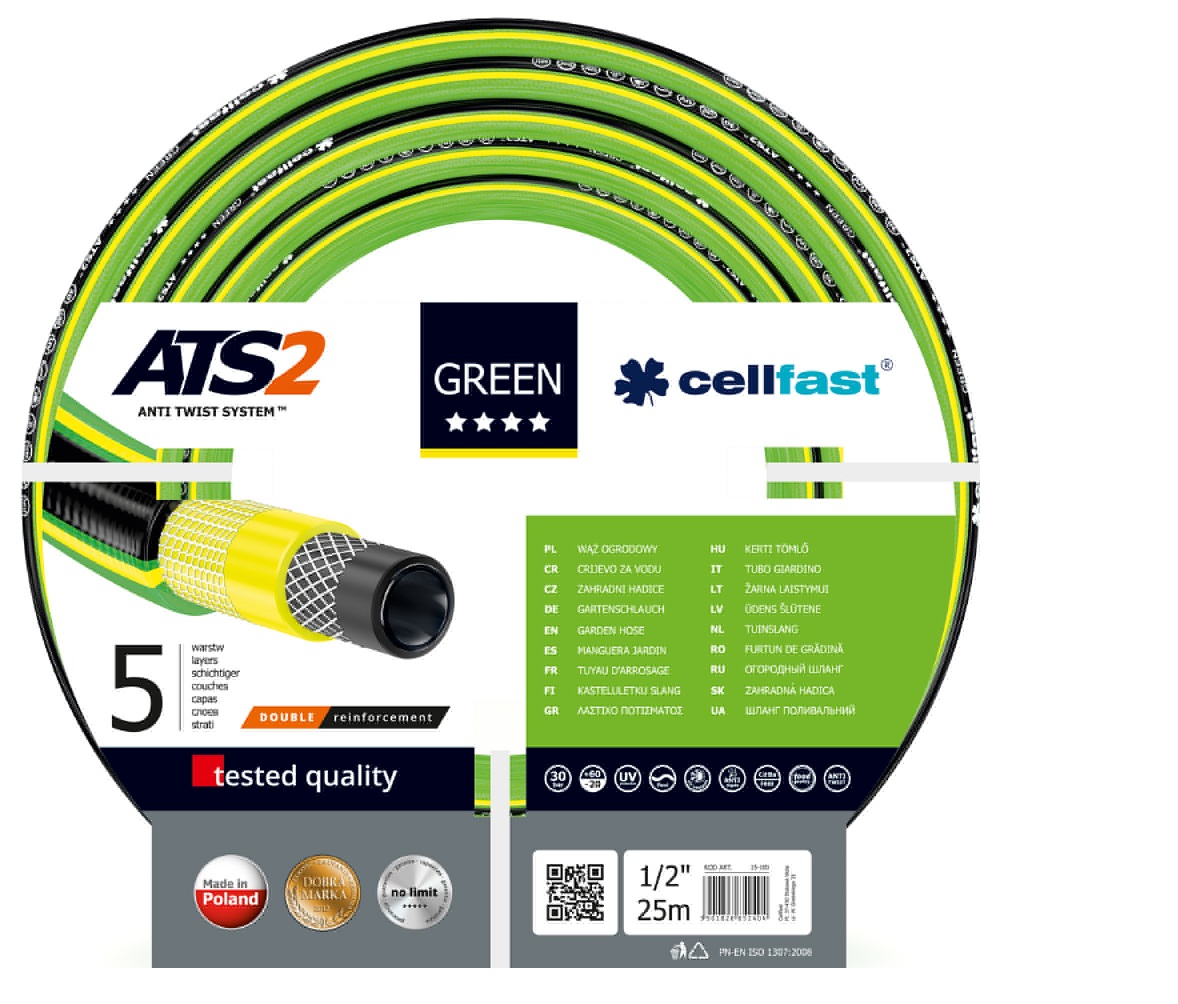 Cellfast Wąż ogrodowy Green 1/2" 25m (15-100)