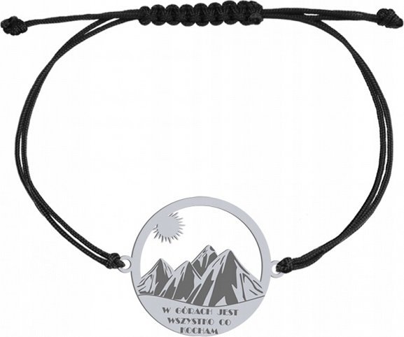 Radziszewska Jewellery BRANSOLETKA SREBRNA GÓRY SZNUREK SREBRO 925 PREZENT GRAWER GRATIS DEDYKACJA