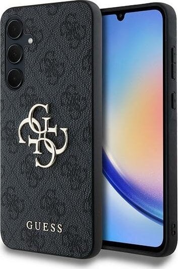Guess Etui GUHCSA354GMGGR Samsung Galaxy A35 hardcase 4G Big Metal Logo czarny/black
