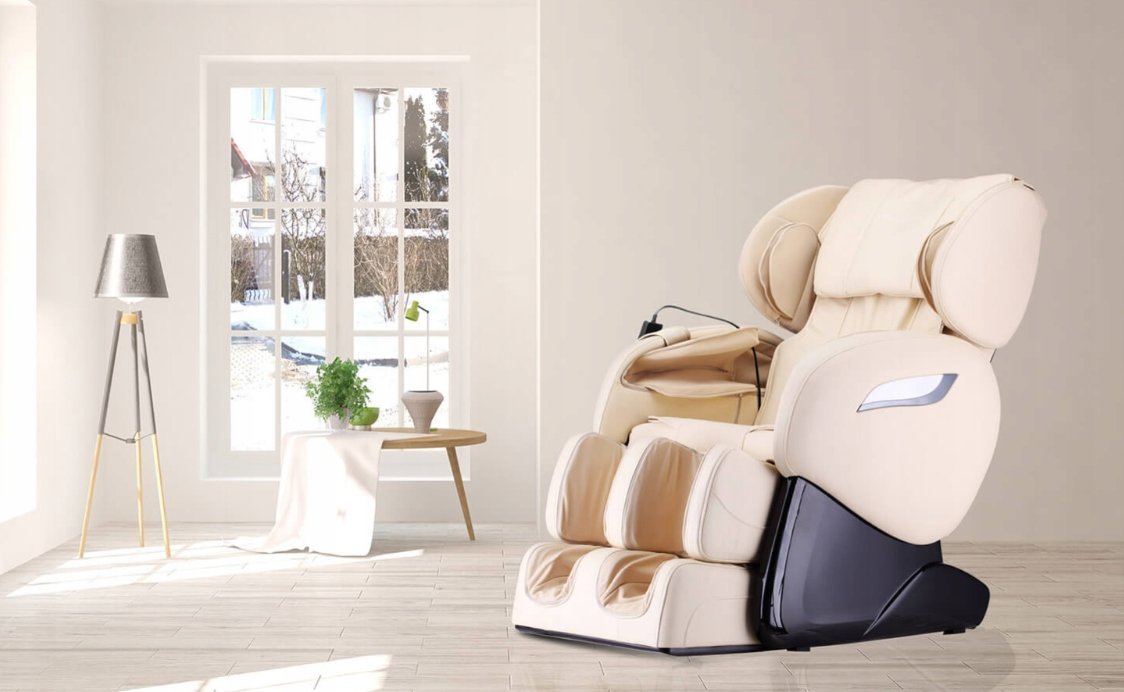 HDL Fotel masujący Sueno V2 Beżowy Shiatsu