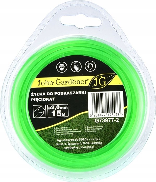 Geko Żyłka do podkaszarki pięciokąt 2,0mmx15m (10/120)