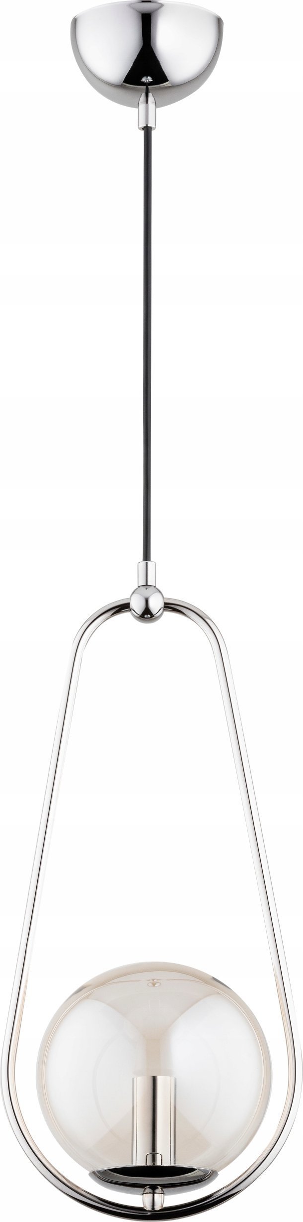 Lampa wisząca Alfac Alfa Elipsa 60962 lampa wisząca zwis 1x40W E14 bursztynowa/chrom