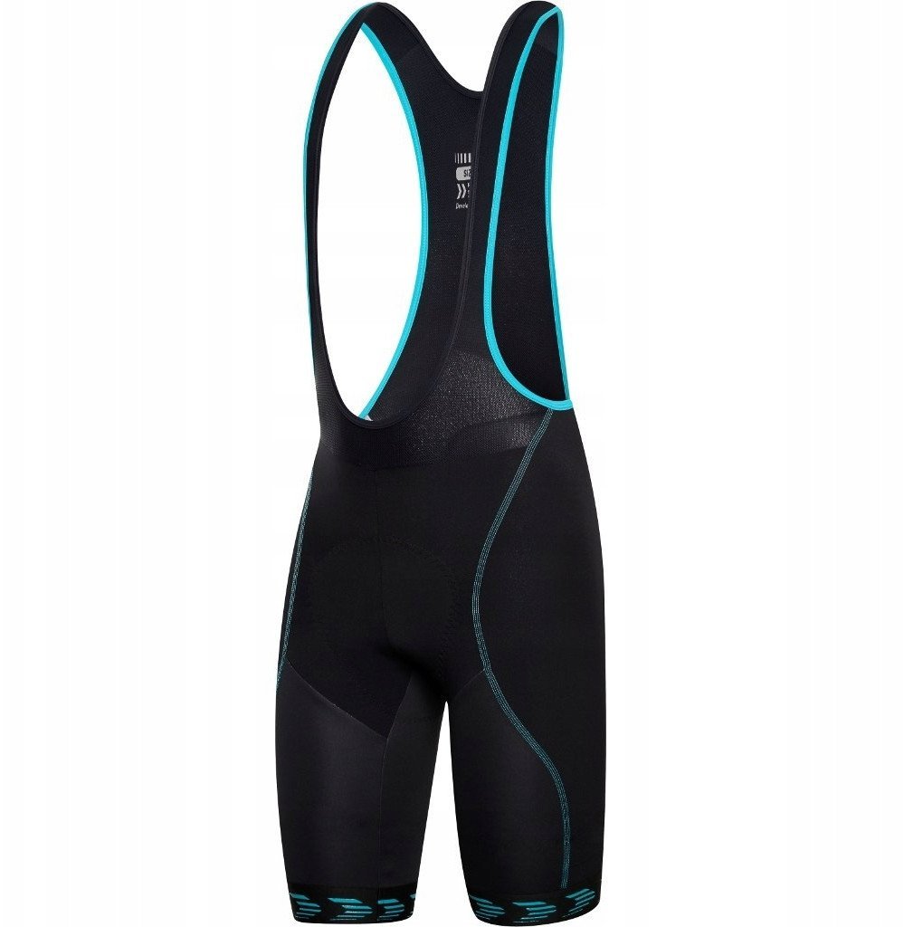 Spodenki rowerowe zeroRH+ Shark BLACK-WATER GREEN - XL