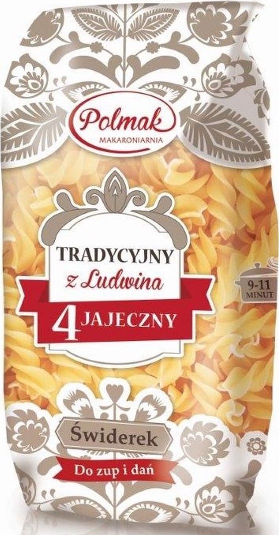 Pol-Mak Polmak Makaron Tradycyjny 4 jajeczny świderki 250 g